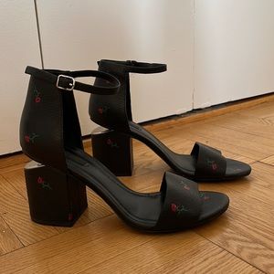 Alexander Wang Block Heel with Rose Pattern